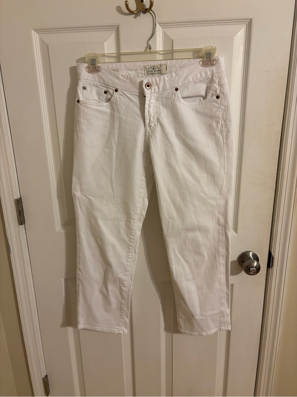 Lucky Brand White Cropped Jeans - Women's Capris